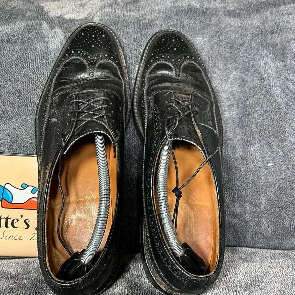 🩷🩷 Florsheim Royal Imperial vintage 1990's Black Long Wingtip Size 12 2A